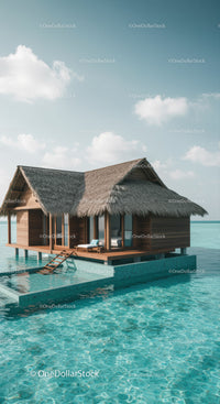 Luxurious Overwater Villa in Tropical Paradise with Ocean View
