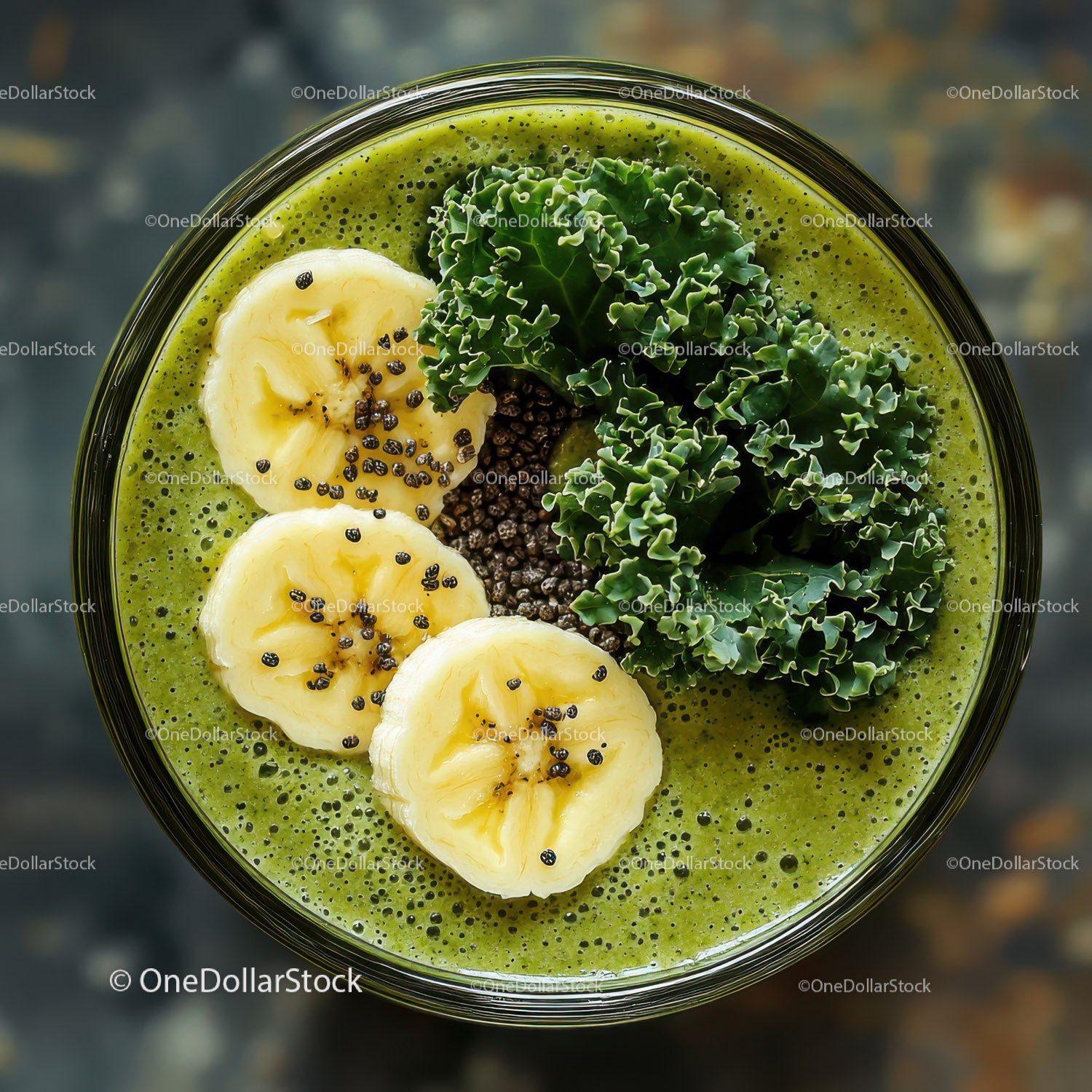 Green Smoothie with Kiwi and Kale Ready to Boost Your Day