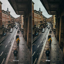 Cinematic Dark Streets XMP presets color grading preview