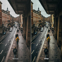 Cinematic Dark Streets XMP presets color grading preview