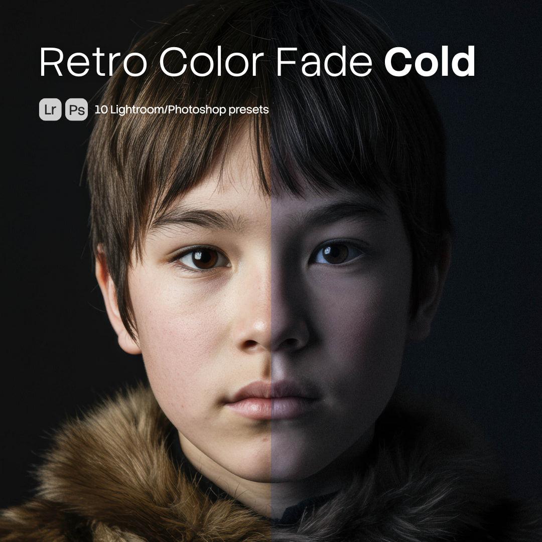 Retro Color Fade Cold Lightroom presets cover preview