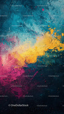 Vibrant Abstract Paint Splash with Bold Color Strokes