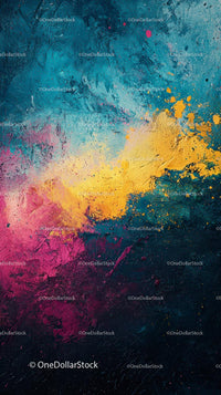 Vibrant Abstract Paint Splash with Bold Color Strokes