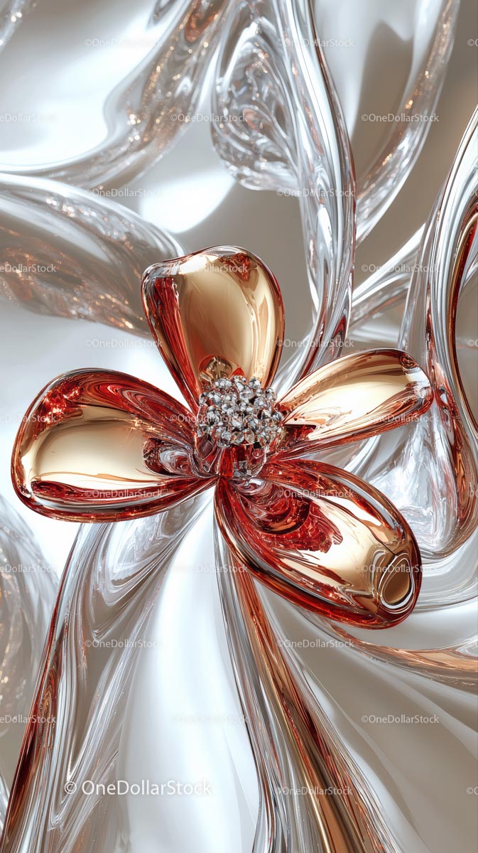 Elegant Glass Flower Sculpture for Luxury Home Decor