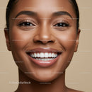 Close up of joyful African woman smiling brightly