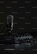 Professional Studio Microphone with Audio Interface for Recording