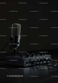 Professional Studio Microphone with Audio Interface for Recording