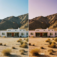 Before and after Dark Sahara Lightroom preset edit