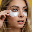 Beautiful Young Woman Applying Under Eye Patches for Skin Care