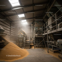 Industrial Grain Milling Equipment in Warehouse
