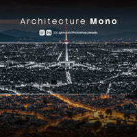 Architecture Mono Lightroom presets cover preview