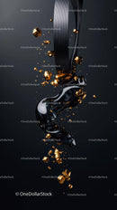 Luxury Black and Gold Metal Watch with Sleek Design