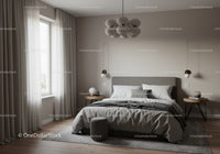 Minimalist Bedroom with Cozy Bed and Modern Decor