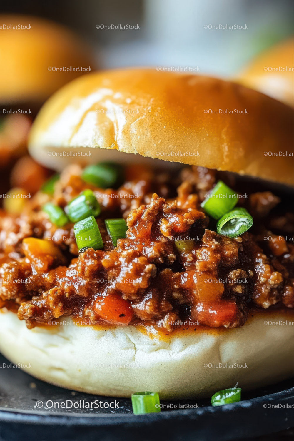 Juicy Beef Burger with Lettuce Tomato and Spicy Sauce
