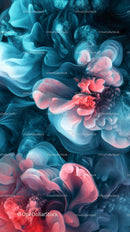 Abstract Fluid Ink Art with Vibrant Swirling Colors