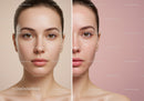 Portrait of Young Woman with Clear Skin and Natural Beauty