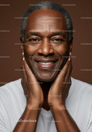 Happy Elderly Man Smiling Portrait with Joyful Expression