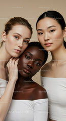 Diverse Women Portrait Featuring Natural Beauty and Confidence