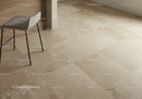Modern Interior with Beige Tile Floor and Stylish Chair
