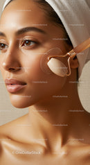 Close-Up of Woman Receiving Facial with Dermaroller for Radiant Skin