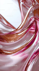 Abstract Fluid Art with Pink and Brown Swirling Liquids