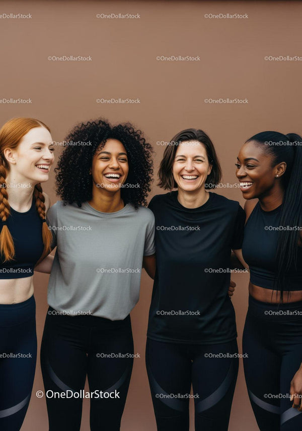 Diverse group of women sharing joyful moment together