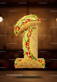 Number One Made of Delicious Chicken Tacos