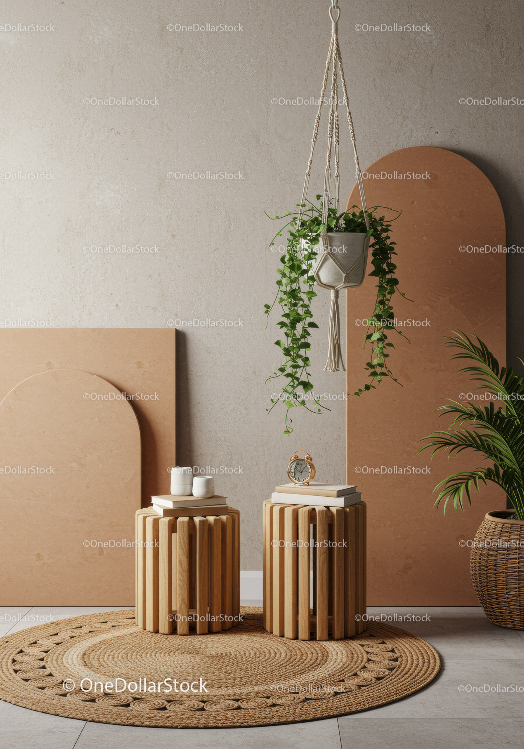 Indoor Hanging Houseplant in Modern Boho Home Decor