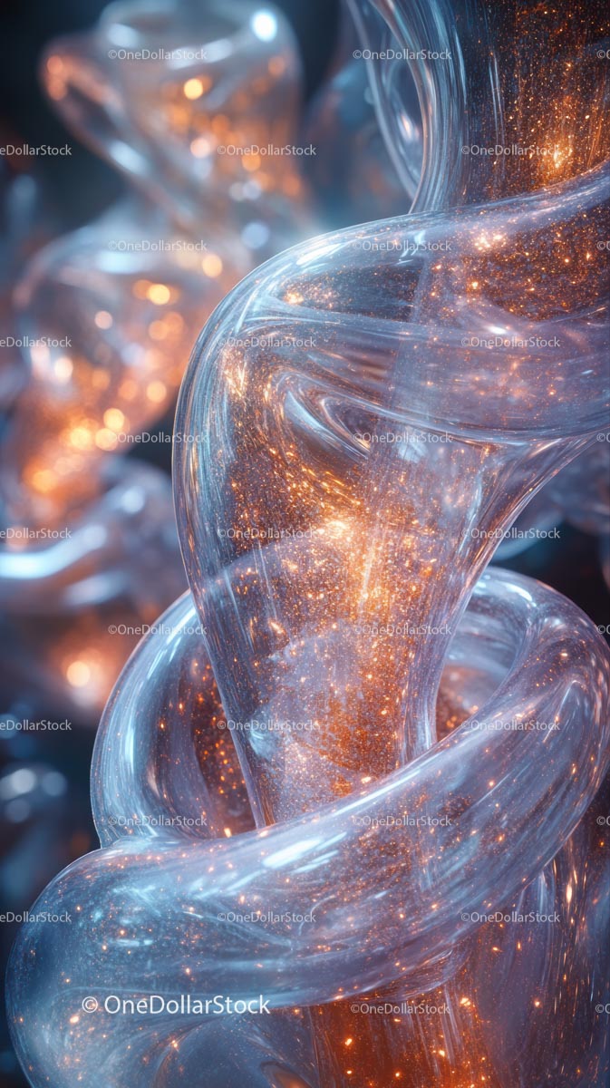 Elegant Glass Sculptures with Sparkling Light Effects for Modern Decor