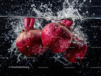 Red Radishes Splashing in Water with Dynamic Freshness