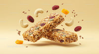 Healthy granola bars with nuts and dried fruits close-up