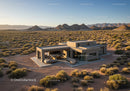 Modern Desert House with Scenic Mountain View and Outdoor Lounge