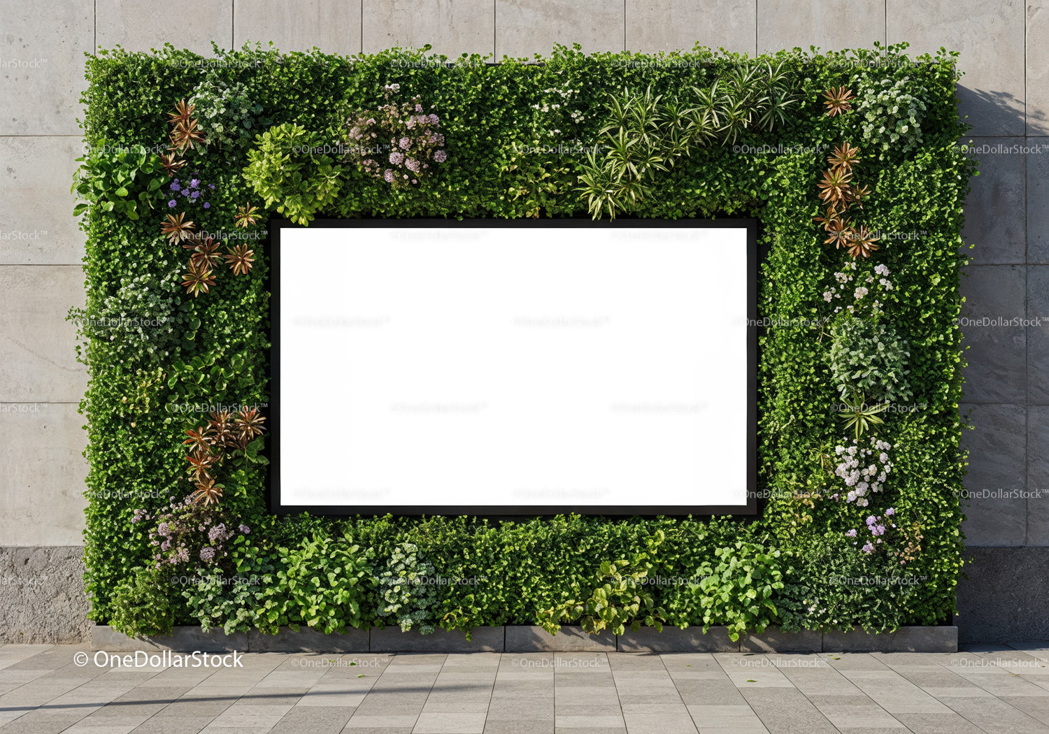 Modern Vertical Garden Framing Outdoor Blank Display