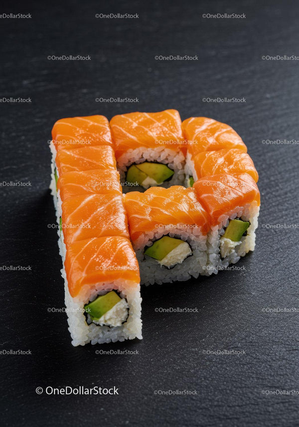 Fresh Salmon Sushi Rolls with Avocado and Cream Cheese