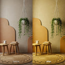Before and after Cozy Interior Lightroom preset edit