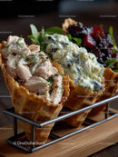 Fresh Fish Tacos with Blue Cheese and Berry Garnishes Gourmet Dish