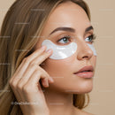 Young Woman Applying Eye Patches for Refreshing Skincare Routine