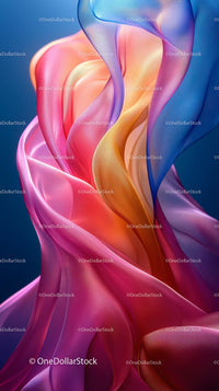 Vibrant Abstract Silk Fabric Waves for Modern Design