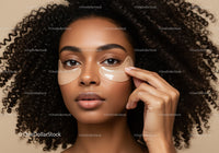 Young Woman Applying Under Eye Patches for Skin Care