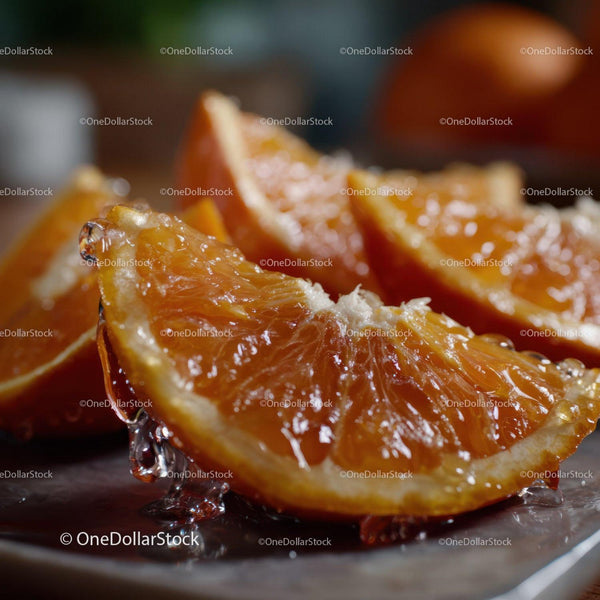Fresh Orange Slices with Juicy Citrus and Bright Colors