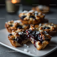 Fresh Berry Cheesecake Bars on White Plate with Powdered Sugar