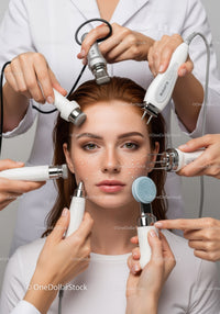 Professional Facial Treatment with Microcurrent Devices for Clear Skin