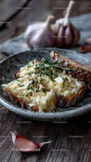Rustic Cheesy Toast with Grilled Pork Chop and Rosemary