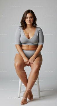 Confident Woman Sitting Relaxed in Casual Athleisure Outfit