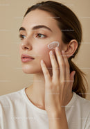 Close-Up of Young Woman Applying Moisturizer for Healthy Skin