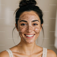 Young Woman with Freckles and Bright Smile in Natural Lighting
