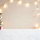 Cozy Christmas Background with Soft Fairy Lights