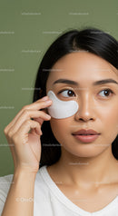 Young Woman Applying Facial Mask for Skincare and Beauty