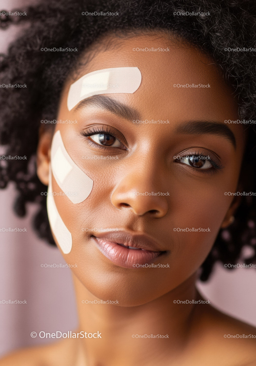 Beautiful Woman with Flawless Skin and Natural Makeup