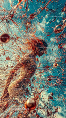 Abstract Water Splash with Vibrant Colors and Dynamic Motion
